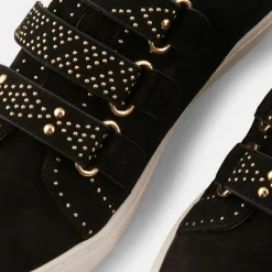 Sneakers en Velours de Cuir Lucie noires-Minelli Outlet