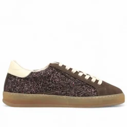 Femme Moa Concept Baskets^Sneakers en Velours de Cuir Iconic Deluxe marron