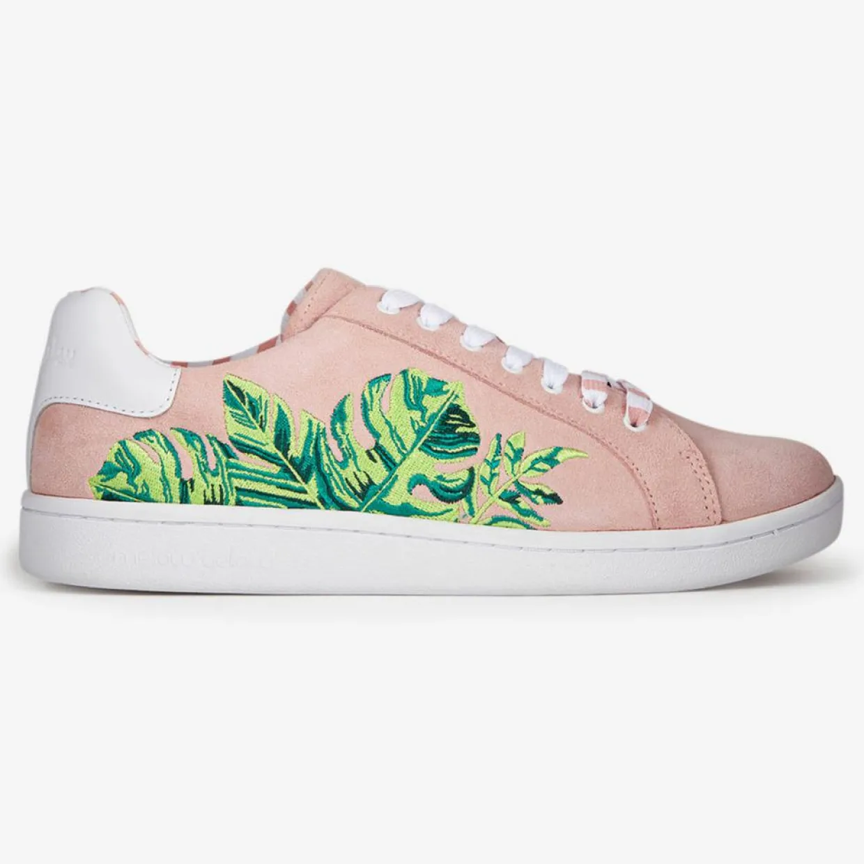 Femme Mellow Yellow Baskets^Sneakers en Velours de Cuir Faleaf roses