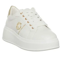 Sneakers Lona écru/doré - Plateforme 5 cm-Loretta by Loretta Discount