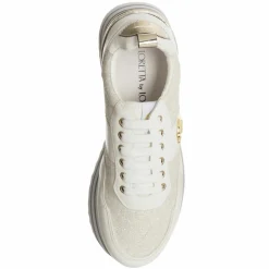 Femme Loretta by Loretta Baskets^Sneakers Lurex blanc/doré