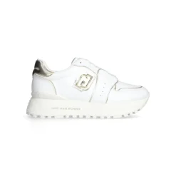 Femme Liu-Jo Baskets^Sneakers Maxi Wonder Blanches Or Clairs