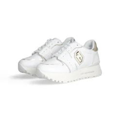 Femme Liu-Jo Baskets^Sneakers Maxi Wonder Blanches Or Clairs