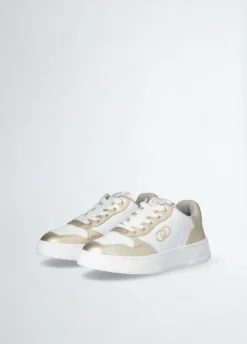 Femme Liu-Jo Baskets^Sneakers Me Blanches Or Clairs