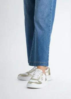 Femme Liu-Jo Baskets^Sneakers Me Blanches Or Clairs