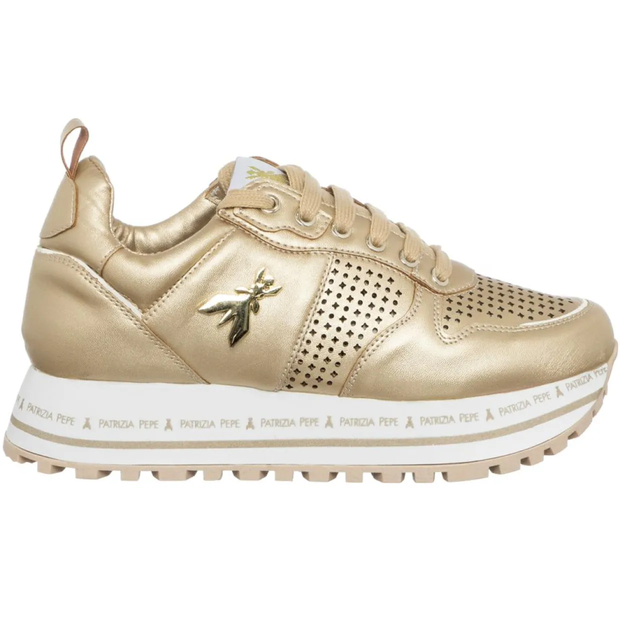 Femme Patrizia Pepe Baskets^Sneakers Nicole dorées