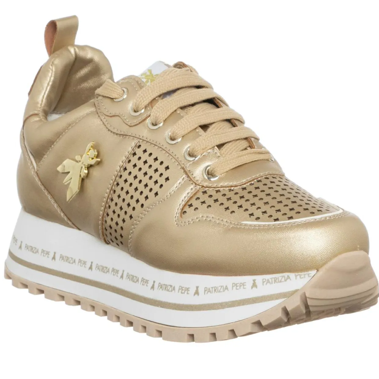 Femme Patrizia Pepe Baskets^Sneakers Nicole dorées