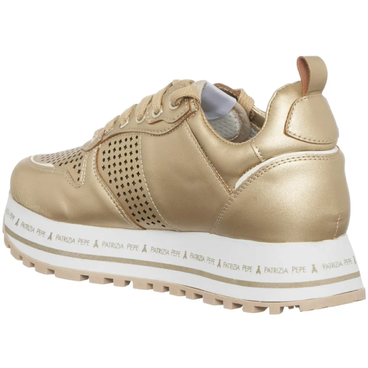 Femme Patrizia Pepe Baskets^Sneakers Nicole dorées