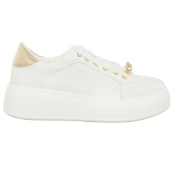 Sneakers Noa écru/doré - Plateforme 5 cm-Loretta by Loretta Hot