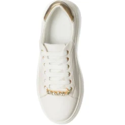 Sneakers Noa écru/doré - Plateforme 5 cm-Loretta by Loretta Hot