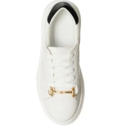Sneakers Sona blanc/noir - Plateforme 5 cm-Loretta by Loretta Hot