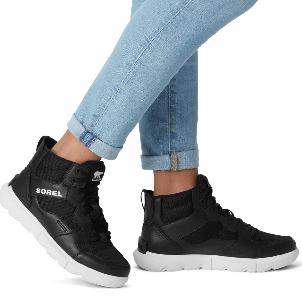 Sneakers en Cuir & Textile Explorer™ II noires-Sorel Best