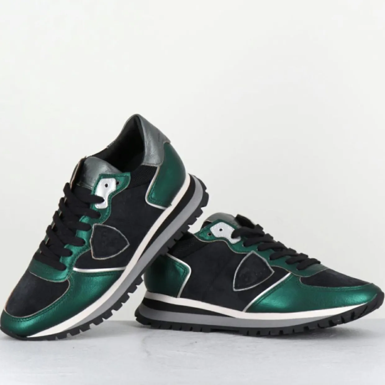 Femme Philippe Model Baskets^Sneakers TRPX low vert/noir