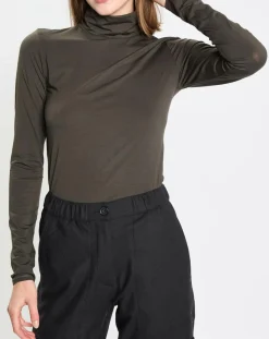 Sous pull en Coton mélangé Manches longues kaki-Marc O'Polo Sale