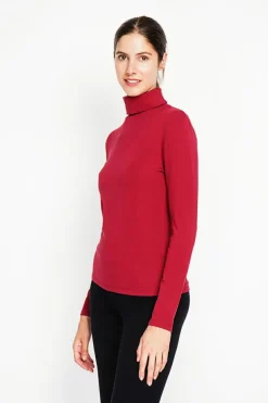 Femme Assuili Sweats^Sous-pull en Soie mélangée bordeaux