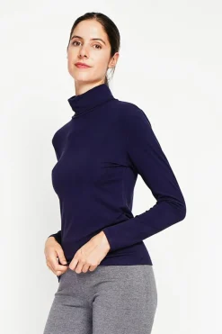 Femme Assuili Pulls^Sous-pull en Soie mélangée bleu nuit