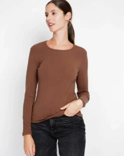 Femme Assuili Pulls^Sous-pull Senda marron
