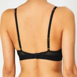 Soutien-gorge avec armatures en Soie mélangée Poprock noir-Huit Best