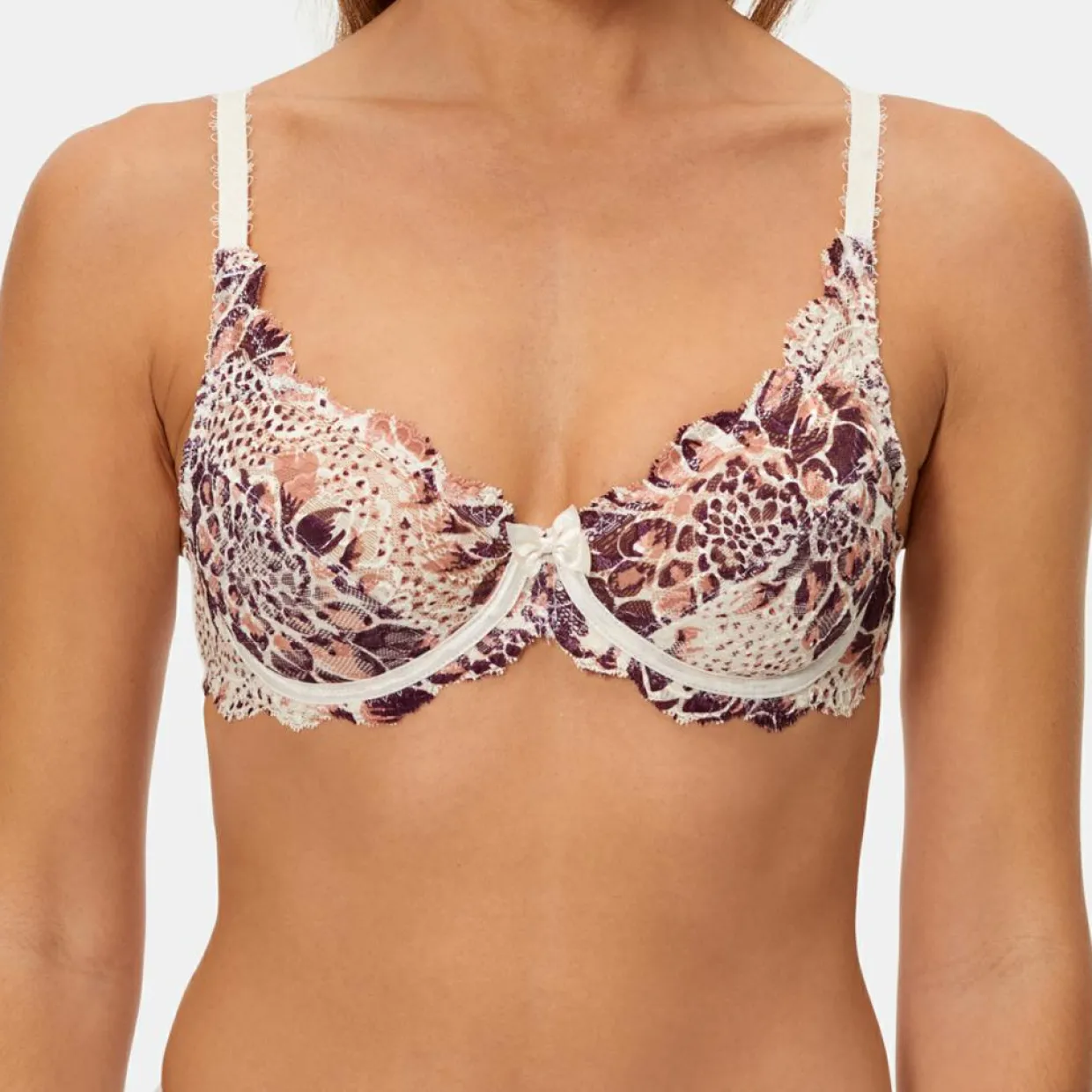 Femme Playtex Lingerie, Nuit^Soutien-gorge avec armatures Flower Elegance dalhia blanc