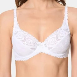 Femme Playtex Lingerie, Nuit^Soutien-gorge avec armatures Flower Elegance blanc