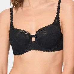 Soutien-gorge balconnet Flower Elegance noir-Playtex Best