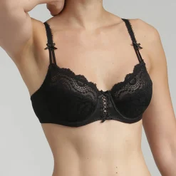 Soutien-gorge balconnet Flower Elegance noir-Playtex Outlet