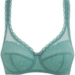 Soutien-gorge Coeur Croisé Feminin Dentelle bleu turquoise-Playtex Sale