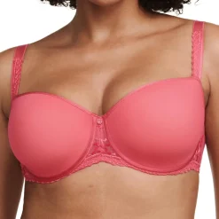 Femme Chantelle Lingerie, Nuit^Soutien-gorge Coque Corbeille Memory Every Curve corallin
