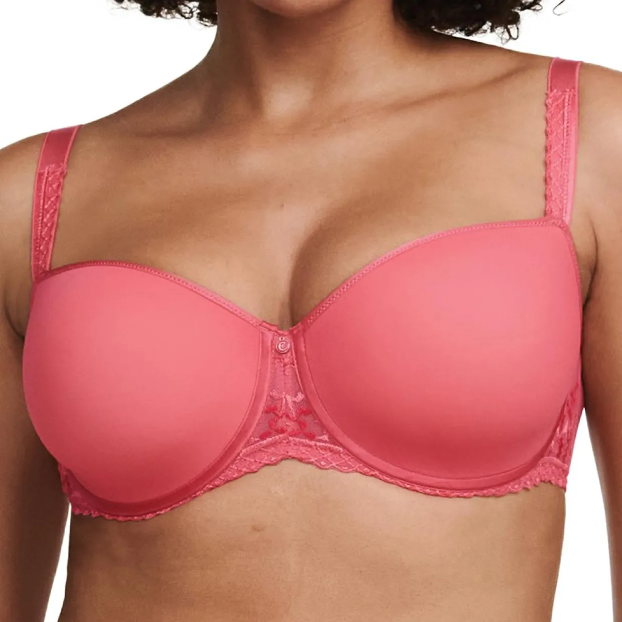 Femme Chantelle Lingerie, Nuit^Soutien-gorge Coque Corbeille Memory Every Curve corallin