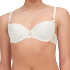 Femme Chantelle Lingerie, Nuit^Soutien-gorge Coque Corbeille Memory Fleurs ivoire/doré