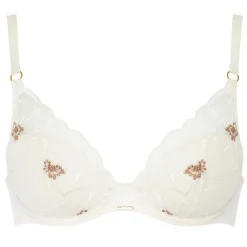 Soutien-gorge Coque Plongeant Fleurs ivoire/doré-Chantelle Sale