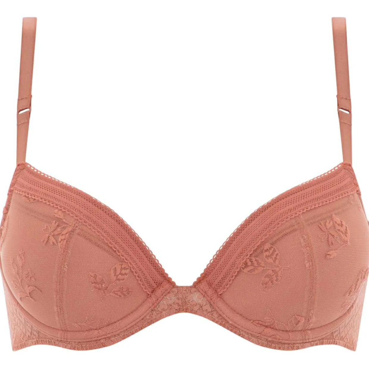 Femme Chantelle Lingerie, Nuit^Soutien-gorge coques push-up avec mousse Réaumur rose canyon