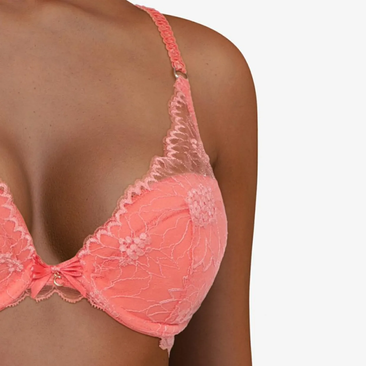 Femme Chantelle Lingerie, Nuit^Soutien-gorge coques Push-Up avec mousse Opéra rose goyave