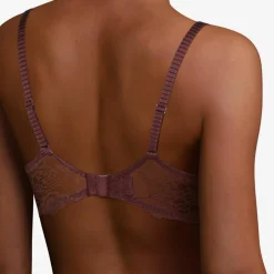 Femme Chantelle Lingerie, Nuit^Soutien-gorge enveloppant Waltz marron cardinal