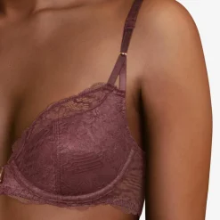 Femme Chantelle Lingerie, Nuit^Soutien-gorge enveloppant Waltz marron cardinal