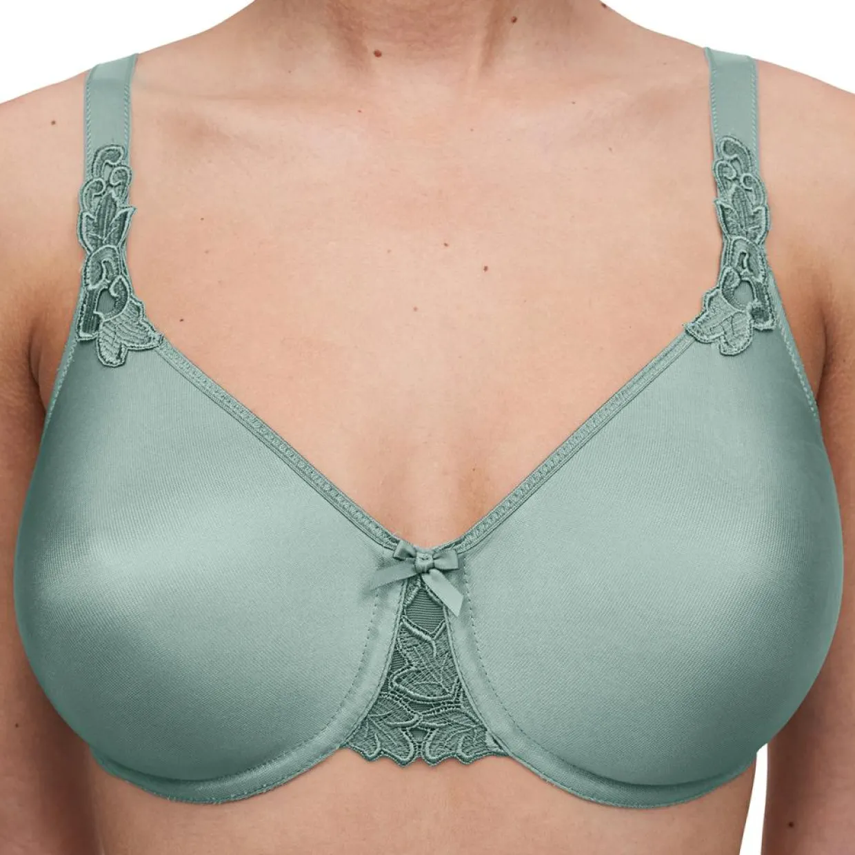 Femme Chantelle Lingerie, Nuit^Soutien-gorge Enveloppant Moulé avec armatures Hedona vert treillis