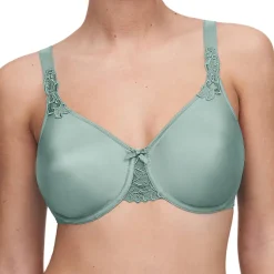 Femme Chantelle Lingerie, Nuit^Soutien-gorge Enveloppant Moulé avec armatures Hedona vert treillis