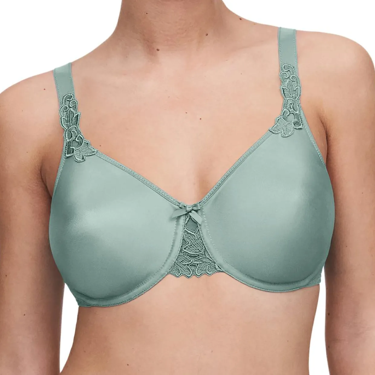Femme Chantelle Lingerie, Nuit^Soutien-gorge Enveloppant Moulé avec armatures Hedona vert treillis