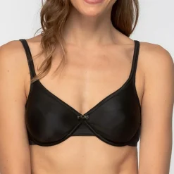 Femme Playtex Lingerie, Nuit^Soutien-gorge Micro Support effet satiné noir
