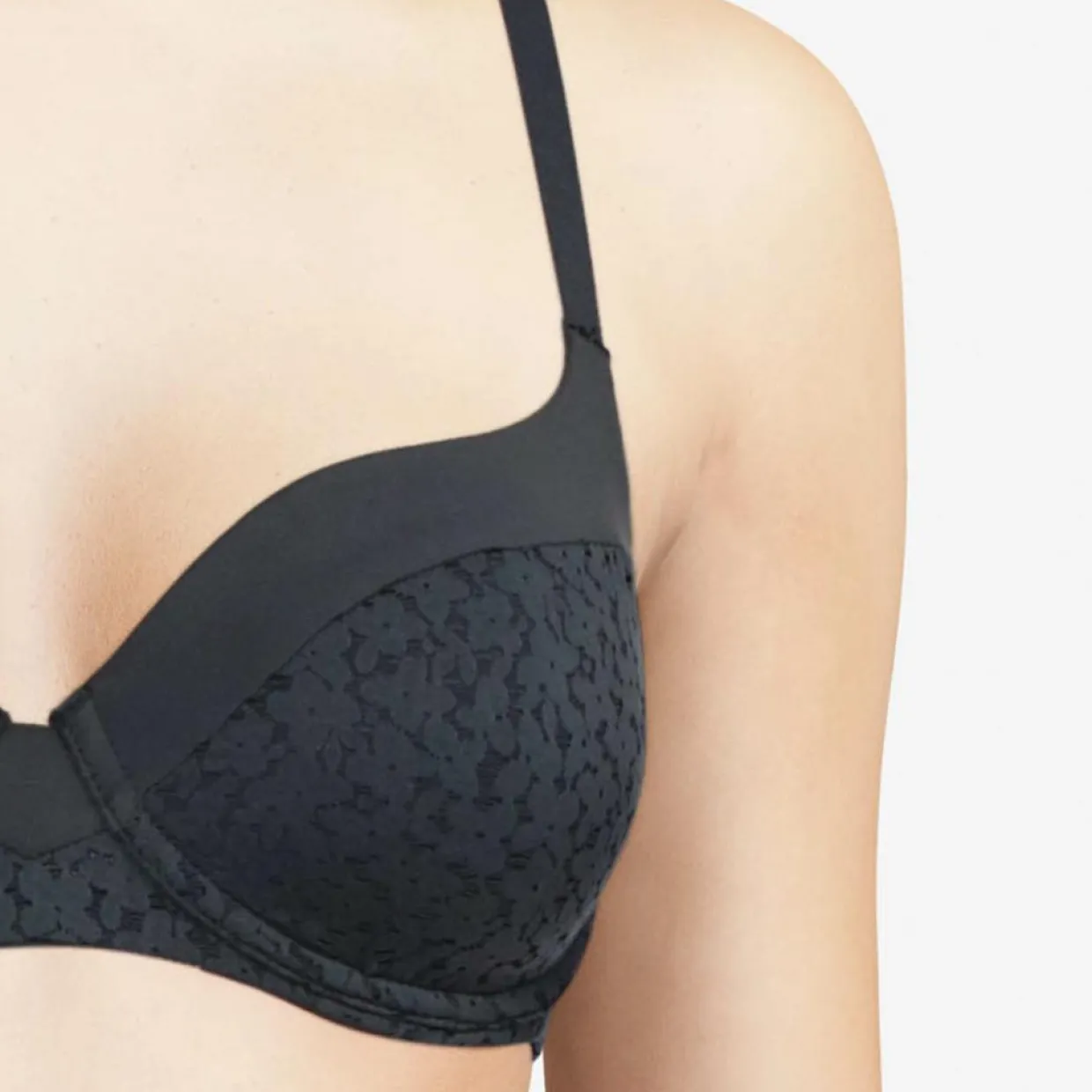 Soutien-gorge Norah en dentelle gris bleu-Femilet Clearance