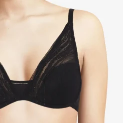Femme Chantelle Lingerie, Nuit^Soutien-gorge plongeant Likeness noir/doré