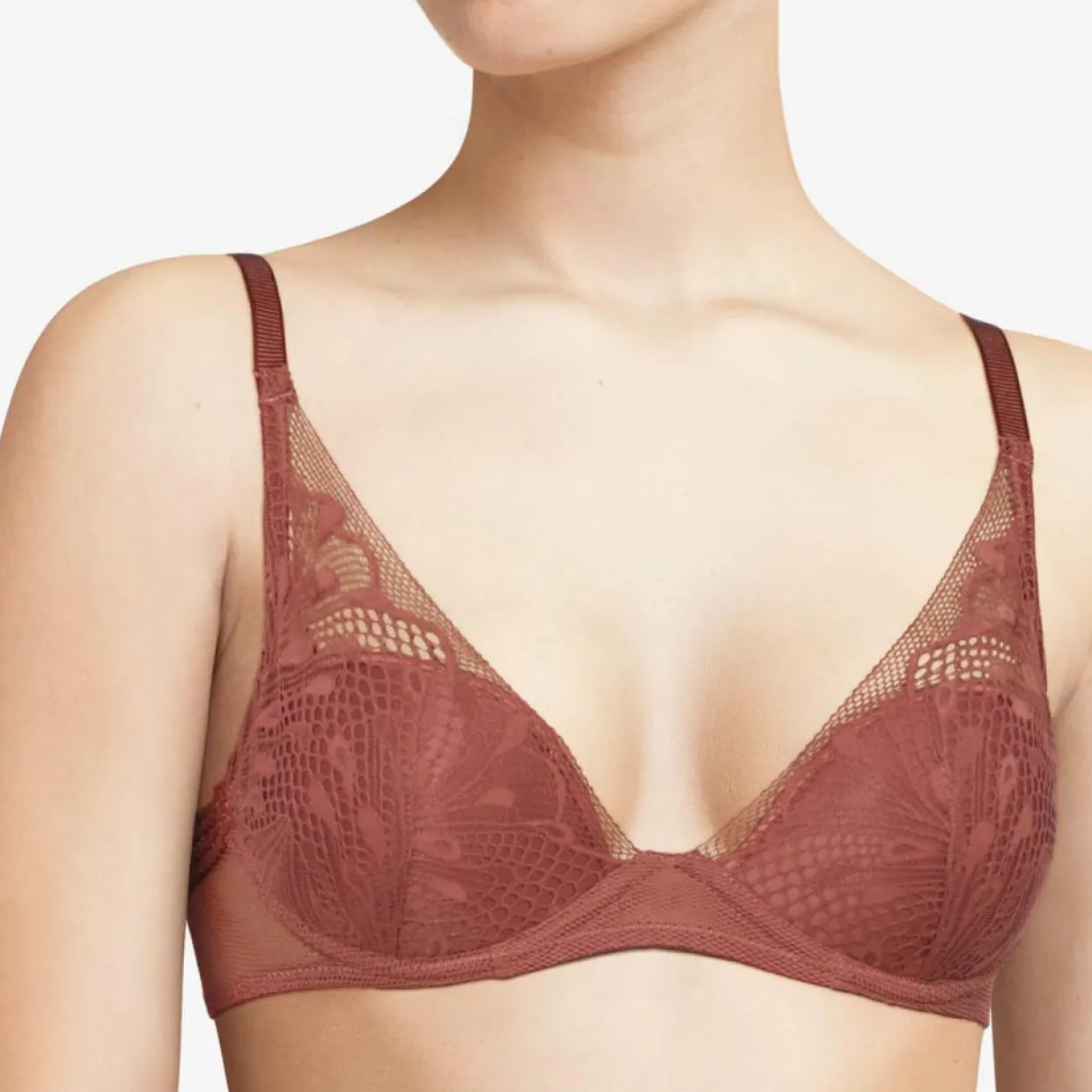 Femme Passionata Lingerie, Nuit^Soutien-gorge plongeant Thelma terracotta