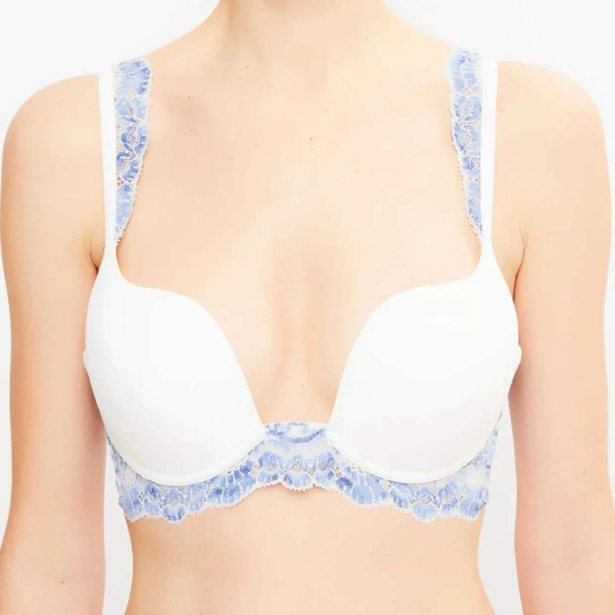 Femme La Perla Lingerie, Nuit^Soutien-gorge push-up amovible Amethyst blanc/bleu
