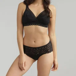 Femme Playtex Lingerie, Nuit^Soutien-gorge sans armatures Coeur Croisé Féminin noir