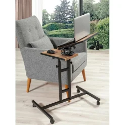 Support ordinateur portable Glen Atlantic bois/noir - 67x87x45.5 cm-Wooden Art Sale