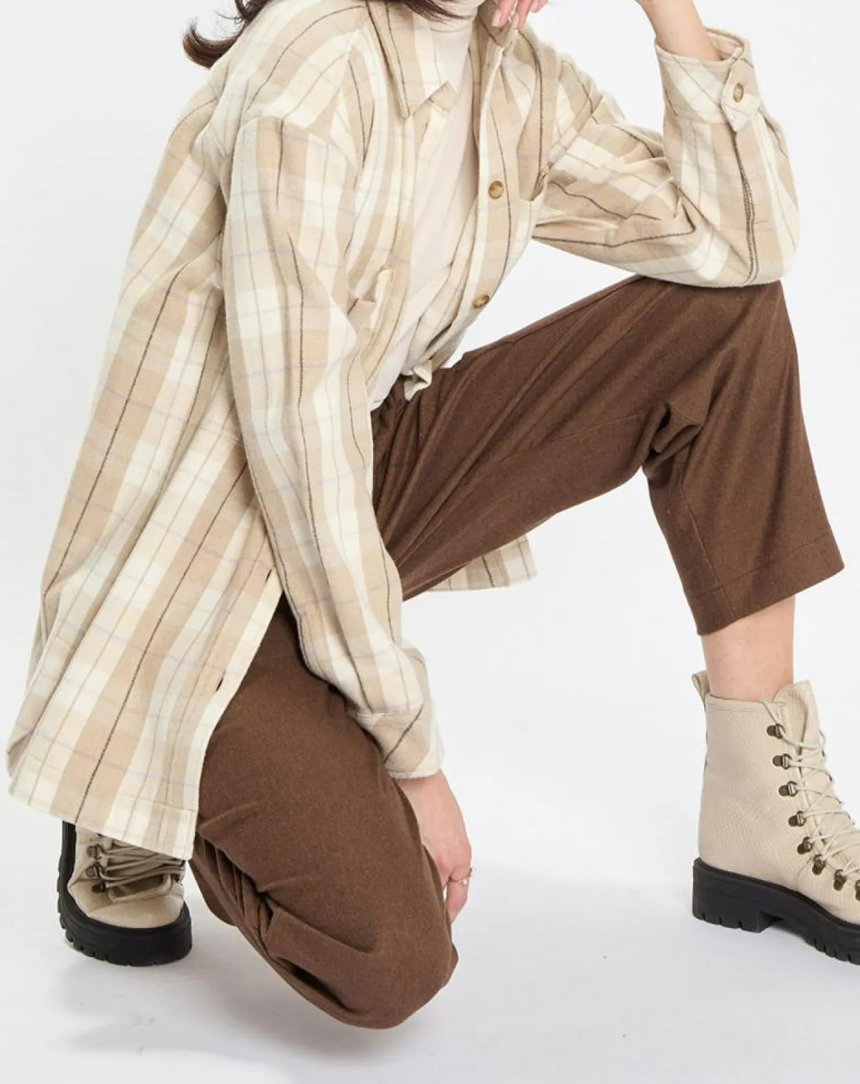 Surchemise à carreaux beige-Marc O'Polo Clearance