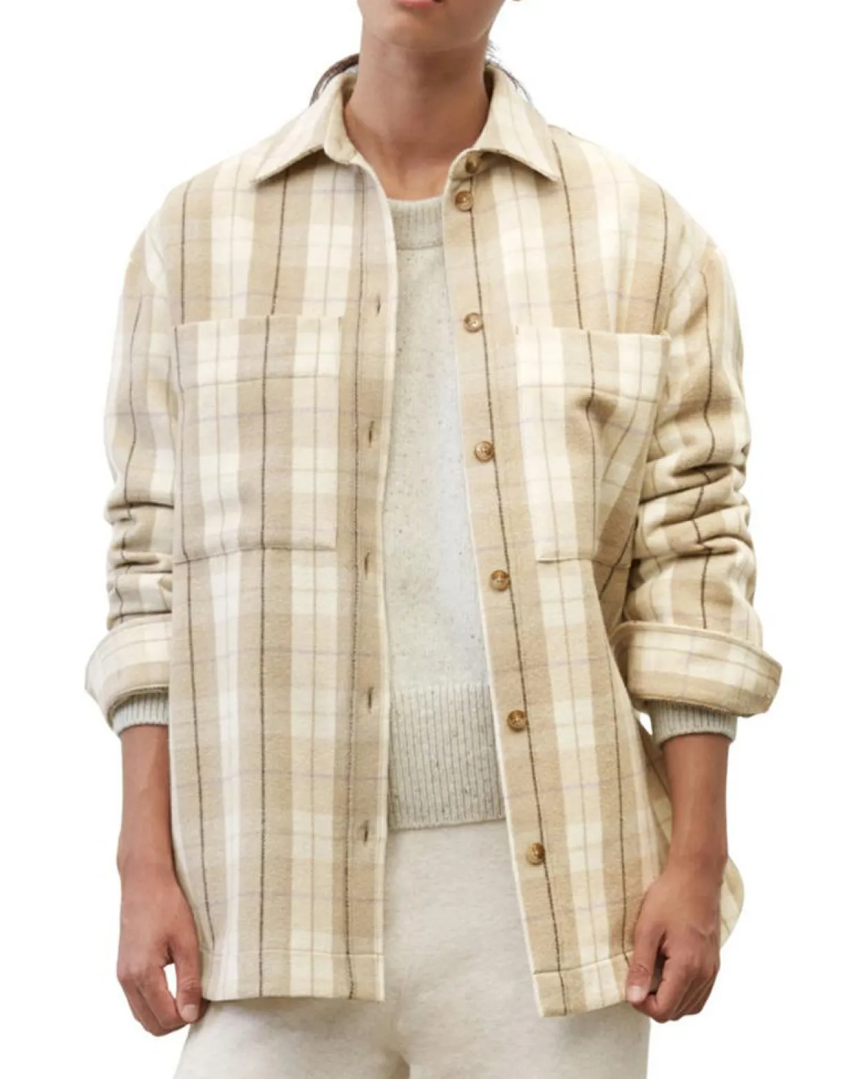 Surchemise à carreaux beige-Marc O'Polo Clearance