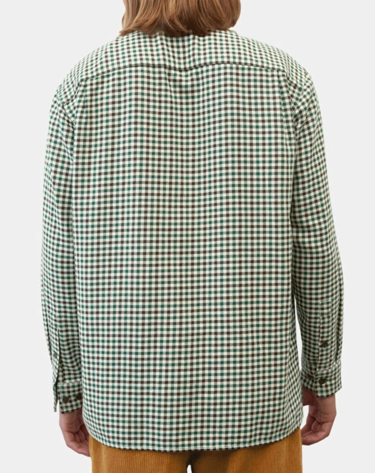 Homme Marc O'Polo Chemises^Surchemise 100% Coton Bio Relaxed Fit à carreaux vert/marron