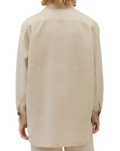 Surchemise 100% Lin manches longues Oversize West beige-Marc O'Polo Outlet