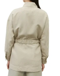 Surchemise Ceinturée en Lin mélangé beige clair-Marc O'Polo
